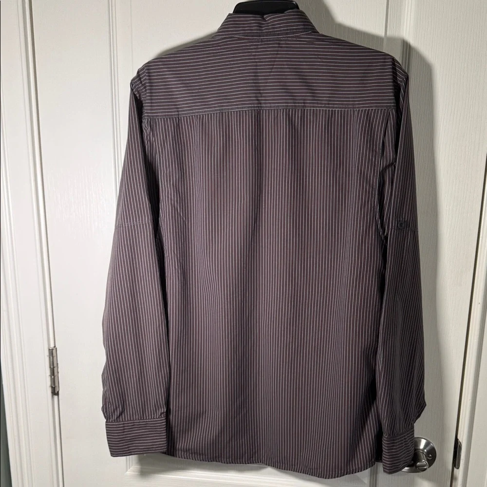 The North Face Men’s Striped Long Sleeve Button Up Shirt Nylon M